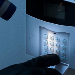 burglar alarm keypad
