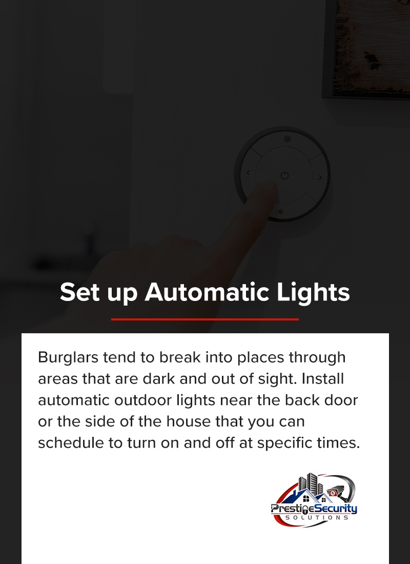 set up automatic lights while on vacation